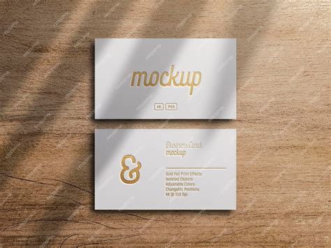 Premium Psd Business Cards Mockup With Gold Foil Stamping Effect