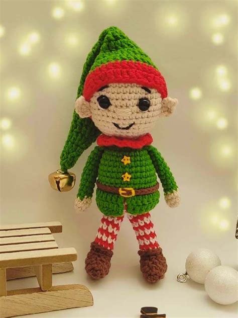 PDF Crochê Natal Elfo Padrão Amigurumi Grátis 500 PDF Passo a Passo