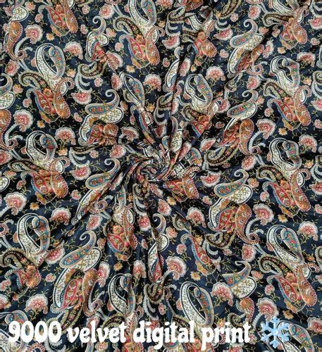 Digital Printed Velvet Fabric At Rs 195 Meter Velvet Fabrics In