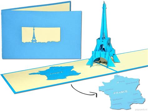 Eiffel Tower Paris Greeting Card • Popcards Pop Up Card