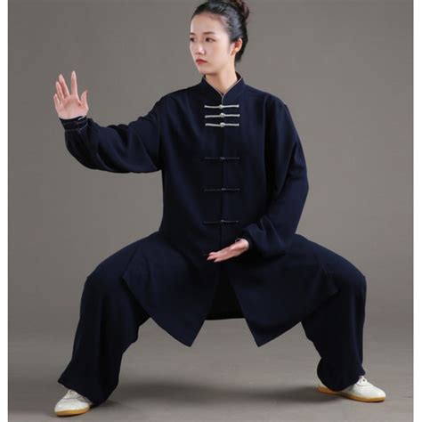 Chinese Kung Fu Uniforms For Women Men Cotton Tai Chi Clothing Female