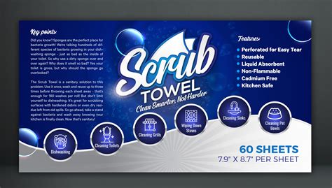 Scrubbing Paper Towel Company needs Label Design | 17 Label Designs for ...