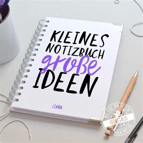 Personalisierbares Notizbuch Mit Name Spruch Innenbl Tter A