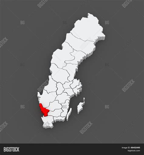 Map Halland. Sweden. Image & Photo (Free Trial) | Bigstock