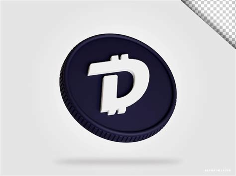 Premium PSD Digibyte Dgb Cryptocurrency Coin 3d Rendering Isolated