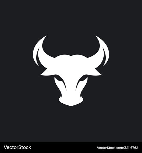 Bull Head Logo Icon Royalty Free Vector Image Vectorstock