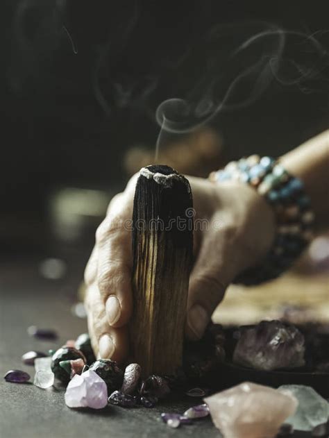 Palo Santo Holy Sacred Tree Stick Burning With Aroma Smoke Esoteric