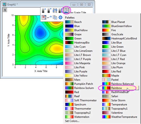 Help Online - Tutorials - Contour Plots and Color Mapping