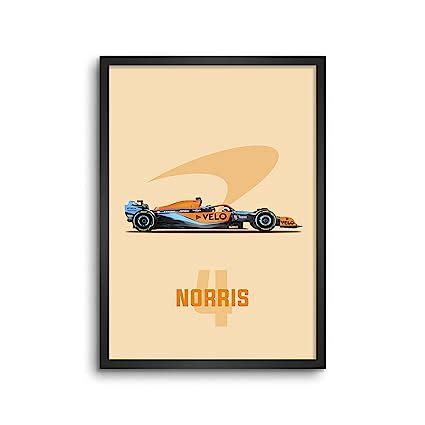 Lamron Norris Mclaren F Wall Decoration Art Framed Poster Inch