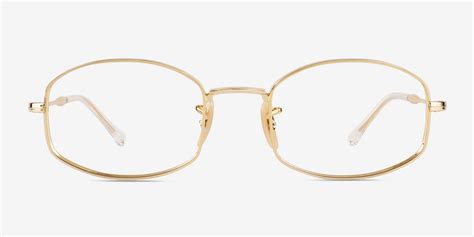 Ray-Ban RB6510 - Oval Gold Frame Eyeglasses | Eyebuydirect