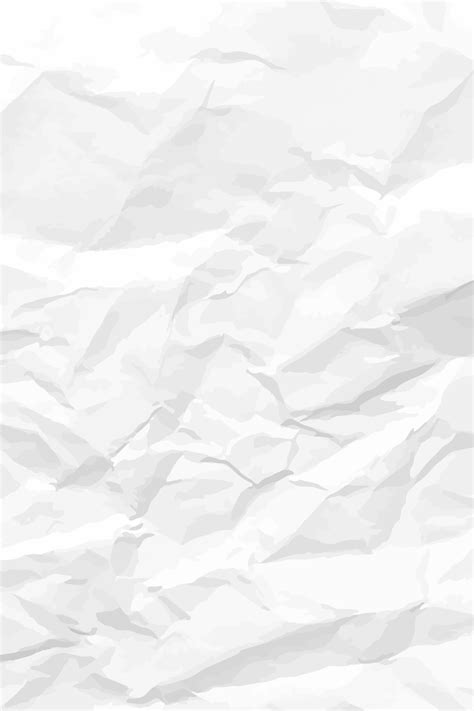 White clean crumpled paper background. Vertical crumpled empty paper template for posters and ...