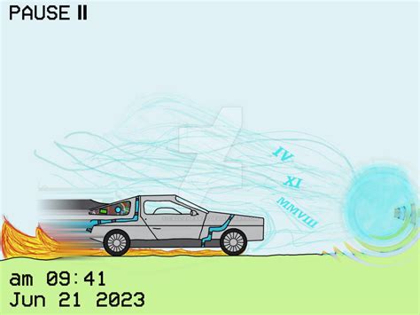 Back to the future car going through time by Callieheart7 on DeviantArt