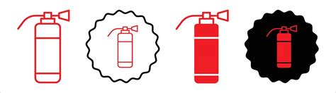 Fire Extinguisher Icon Set Collection For Web 47540193 Vector Art At