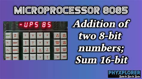 Microprocessor Addition Of Two Bit Numbers Sum Bit Youtube