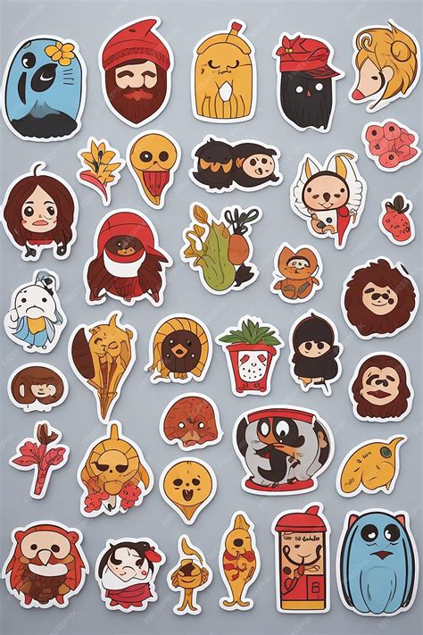 Premium Photo | Anime cartoon character stickers pack image ai generated