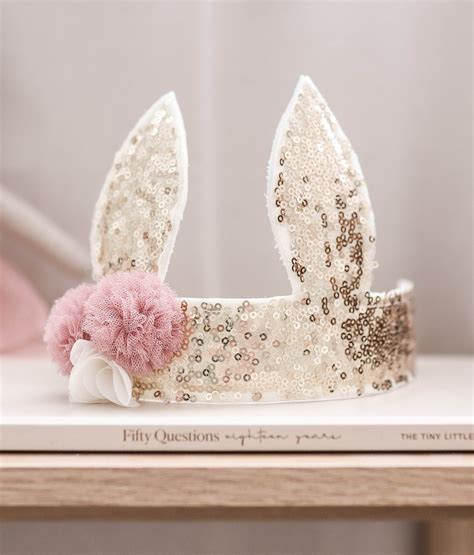 Alimrose Sparkly Sequin Bunny Crown Dance World