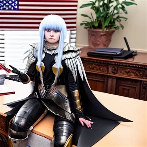 A Person Cosplaying Griffith From Berserk By Kentaro Stable Diffusion