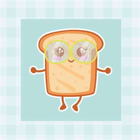 Cute Cartoon Bread Hand Drawn Kawaii Doodle Illustration Designs