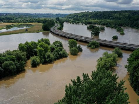 River In Central Europe Flooding