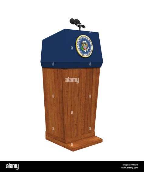 United States Presidential Podium Isolated Stock Photo - Alamy