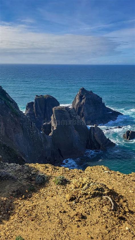 Praia De Odeceixe Mar Beach Atlantic Ocean Hiking Rota Vicentina The