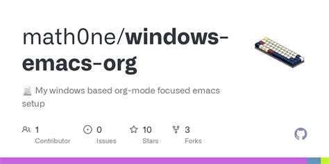 Github Math0newindows Emacs Org My Windows Based Org Mode Focused