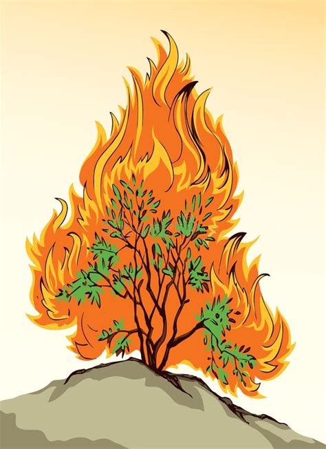 Moses Burning Bush Stock Illustrations 94 Moses Burning Bush Stock Illustrations Vectors