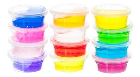 Kit Slime Geleca Meleca Massinha Colorida 12 Potes MercadoLivre