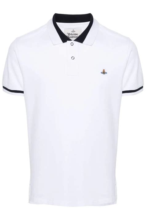 VIVIENNE WESTWOOD Classic Pique Polo Shirt White Clothing From Circle