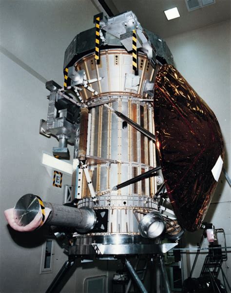 Esa View Of The Huygens Probe Mounted On Cassini Showing Heatshield