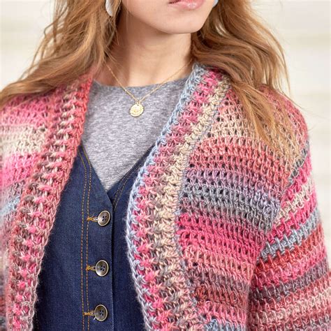 Free Red Heart Season Spanning Shrug Crochet Pattern Yarnspirations