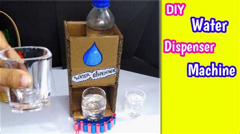 Diy Water Dispenser Machine From Cardboard How To Make Water