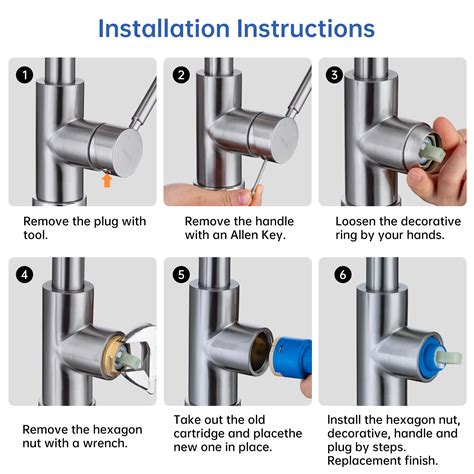 Replacement Faucet Cartridge, 35mm Ceramic Cartridge for WEWE Single ...