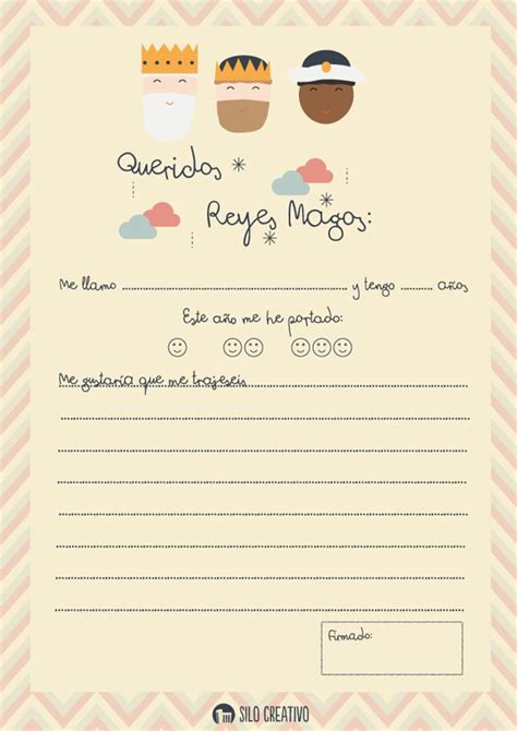 Imprimible De Carta Para Los Reyes Magos