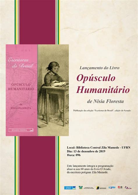 Lançamento do Livro Opúsculo Humanitário da escritora potiguar Nísia