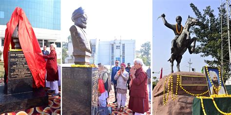 Lg Manoj Sinha Unveils Gen Zorawar Singhs Statue At Jammu University