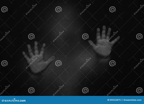 Children`s Hand On Glass Stock Image Image Of Hand Glass 89222875