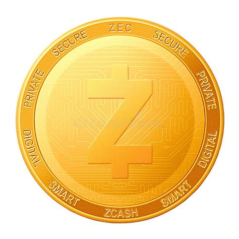 Zcash ZEC Coin Cryptocurrency Background With Gaussian Blur Effect