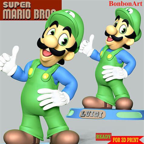 Luigi - Super Mario Bros 3D model 3D printable | CGTrader