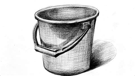 How To Draw A Plastic Bucket Step By Step Youtube