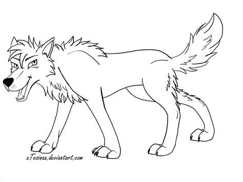 Wolf Lineart By Georgiavana On Deviantart