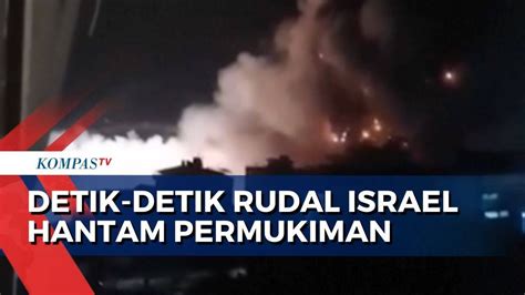 Gedung Permukiman Di Kota Beirut Lebanon Dihantam Rudal Israel Total