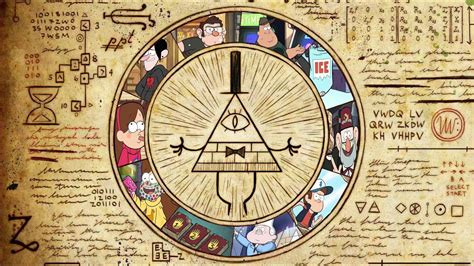 Gravity Falls Clock With Symbolic Images