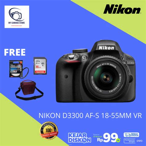 Jual Kamera Nikon D3300 Kit 18 55mm Vr Ii Kamera Dslr Nikon Paket Murah