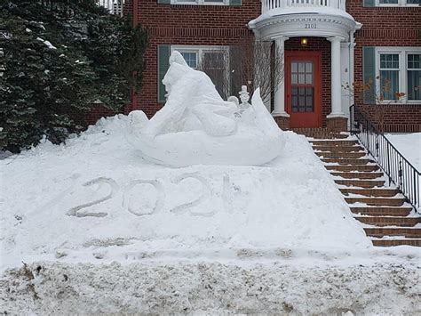 Duluthian Harry Welty Has Done It Again With A New Snow Sculpture