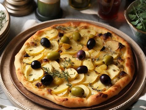 Recette Pizza Aux Pommes De Terre Cr Me Fra Che Et Olives