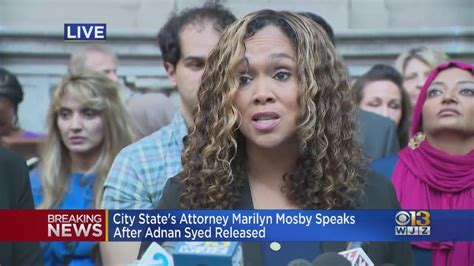 City States Attorney Marilyn Mosby Speaks After Adnan Syed Released