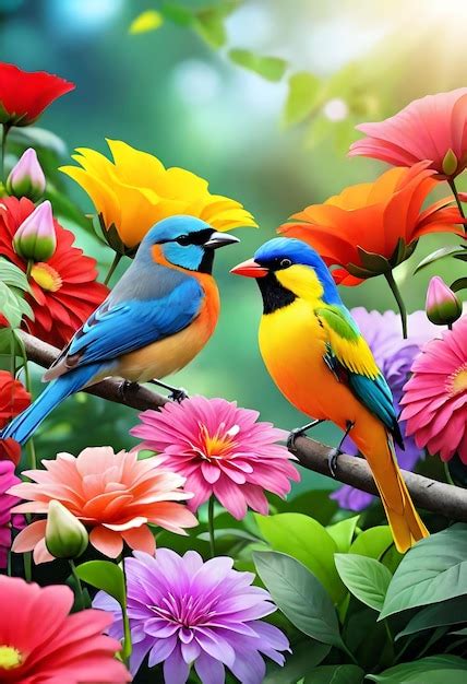 Premium Photo | Colorful birds