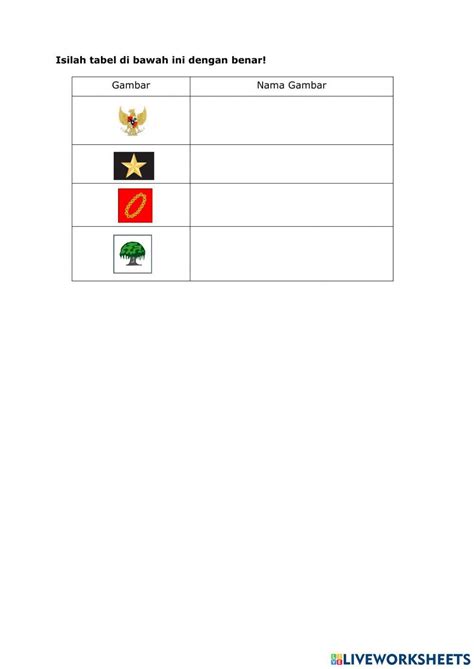 Lambang Negara Dan Sila Sila Pancasila Worksheet Live Worksheets