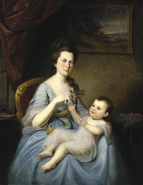 Mrs David Forman And Child Painting Charles Willson Peale Oil Paintings